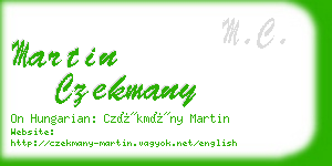 martin czekmany business card